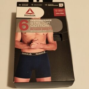 Reebok Stretch Cotton Boxer Briefs - Navy